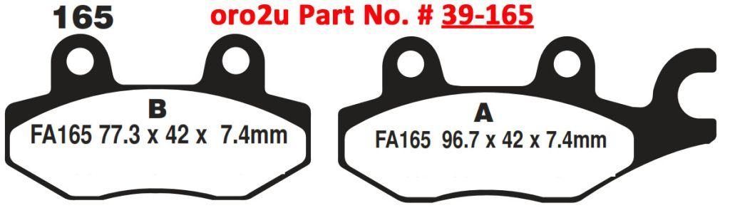 BRAKE PADS SINTERED NITRO, MOTO-MASTER 092621, 39-165 - Image 2