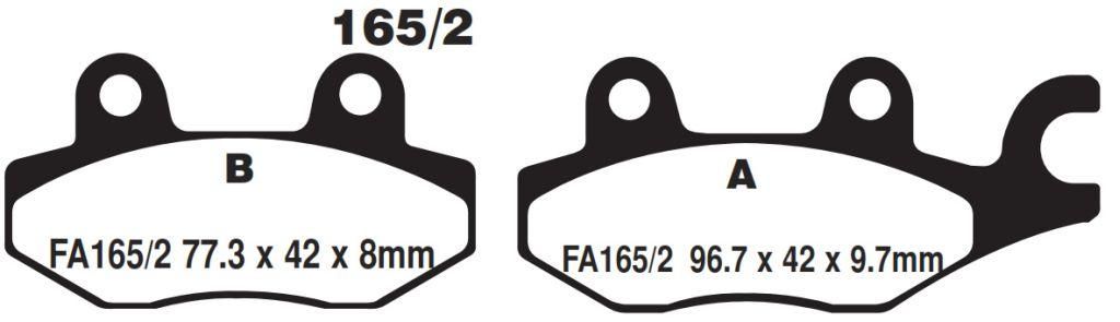 BRAKE PADS SEMI-METAL, KYOTO S1085A (FA165/2) - Image 3