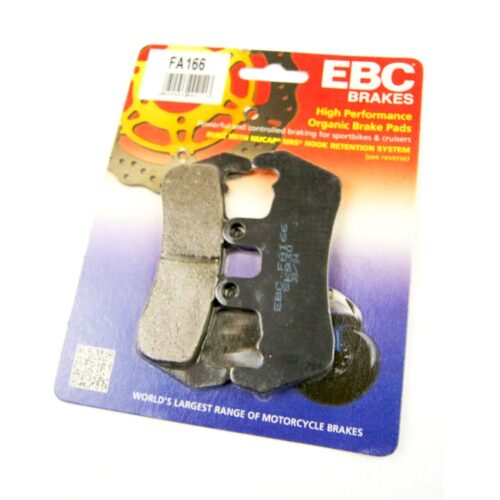 BRAKE PADS STD KEVLAR ORGANIC, EBC FA166 SEMI-METAL BLACK