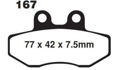 BRAKE PADS MINERAL ORGANIC M, DB2700 [EBC FA167], DB2700 M-1, BP069M01F