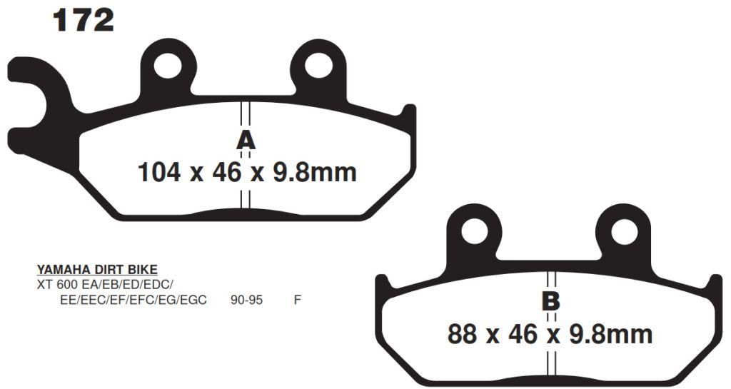BRAKE PADS DISC EBC FA172 - Image 2