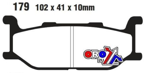 BRAKE PADS DISC SEMI-METAL, KYOTO S1079 BLACK (EBC FA179)