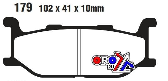 BRAKE PADS DISC SEMI-METAL, KYOTO S1079 BLACK (EBC FA179)