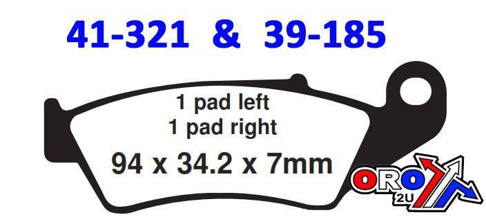 BRAKE PADS SINTERED DP BRAKES, DP321 Premium - Image 2