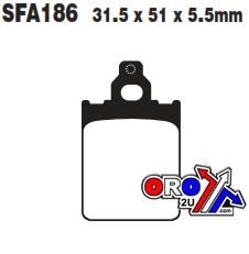 BRAKE PADS STD SCOOTER ORGANIC, SFA186 EBC BLACK SCOOTER