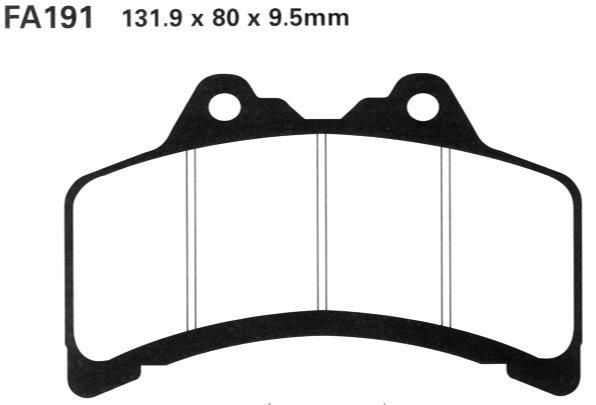 BRAKE PADS FA191TT EBC, 4BH-W0045-01-00 - Image 2