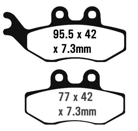 BRAKE PADS SINTERED METAL, EBC FA194HH, 39-194