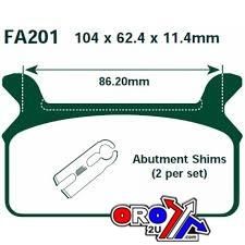 BRAKE PADS STD KEVLAR ORGANIC, EBC FA201 HARLEY DAVIDSON