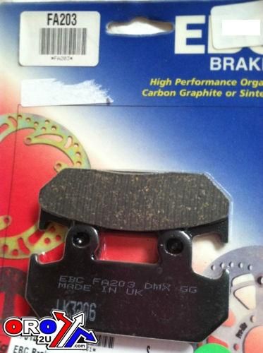 BRAKE PADS STD KEVLAR ORGANIC, EBC FA203 HARLEY DAVIDSON