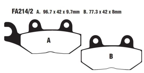 BRAKE PADS FA214/2 EBC, EBCFA214/2HH