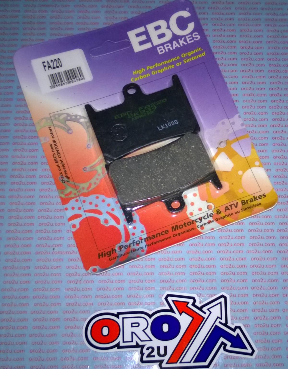 BRAKE PADS STD KEVLAR ORGANIC, EBC FA220 BLACK - Image 2