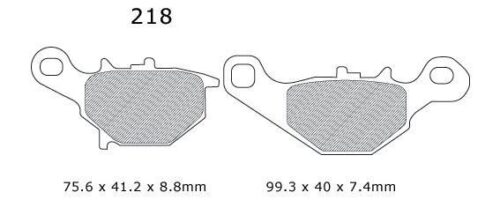 BRAKE PADS SINTERED DP BRAKES, DP218 HARD 41-218.H.DP GOLD, 39-230