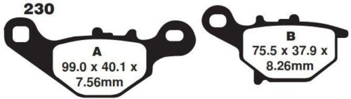 BRAKE PADS DISC SEMI METALLIC, KYOTO S2009 BLACK