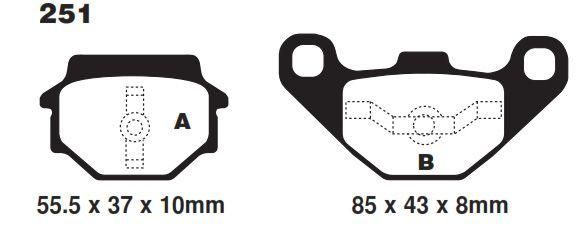 BRAKE PADS DISC HUSKYBUELL, MOTO-MASTER 093311 HUSQVARNA - Image 4