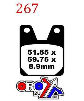 BRAKE PADS Kevlar Organic, EBC FA267 BLACK