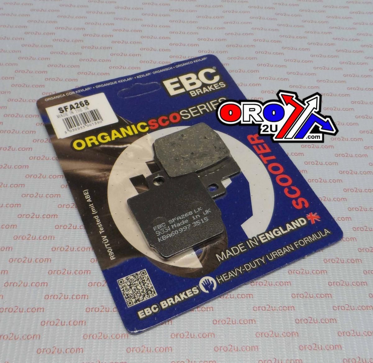 BRAKE PADS STD SCOOTER ORGANIC, SFA268 EBC SCOOTER - Image 2