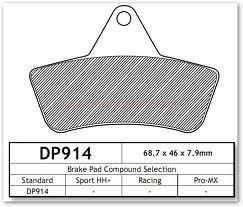BRAKE PADS DP BRAKES HARD, DP914 Premium Sintered, 39-271 - Image 5