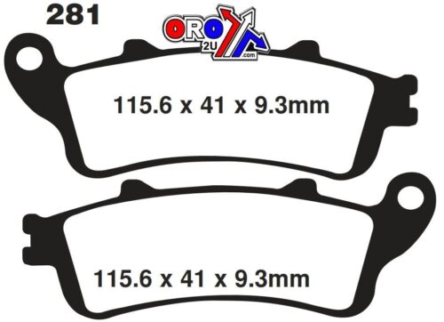 BRAKE PADS SINTERED METAL, SIFAM S1165N (FA281, VD165)