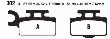 BRAKE PADS STD MOTO-MASTER, SEMI-METALLIC STD 094111