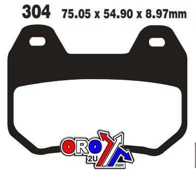 BRAKE PADS SINTERED METAL GOLD, SIFAM S1972N (EBC FA304HH), 39-304