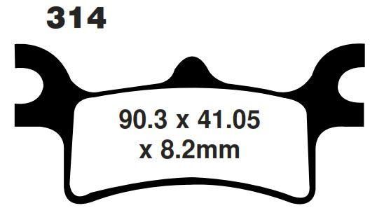 BRAKE PADS SINTERED METAL GOLD, EBC FA314R, POLARIS, 39-314 - Image 3