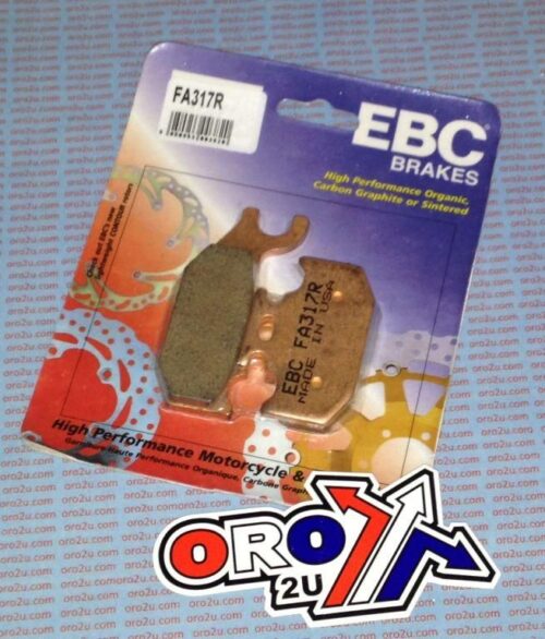 BRAKE PADS SINTERED METAL, EBC FA317R GOLD HARD, 39-317