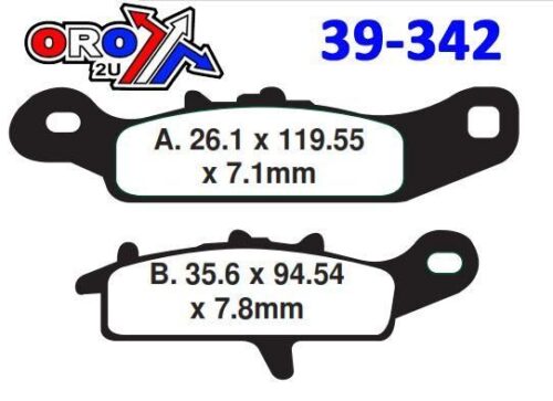 BRAKE PADS SINTERED EBC FA342R 39-342