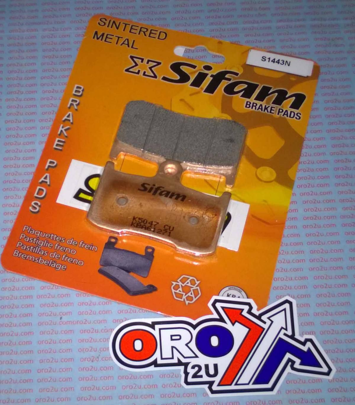 BRAKE PADS DISC SINTERED METAL, SIFAM S1443N (FA347) - Image 2