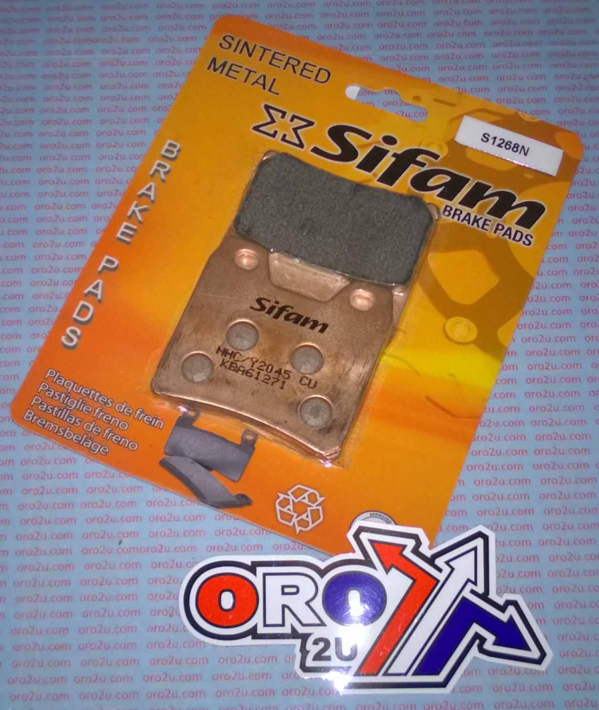 BRAKE PADS DISC SINTERED METAL, SIFAM S1268N (EBC FA348HH) - Image 2
