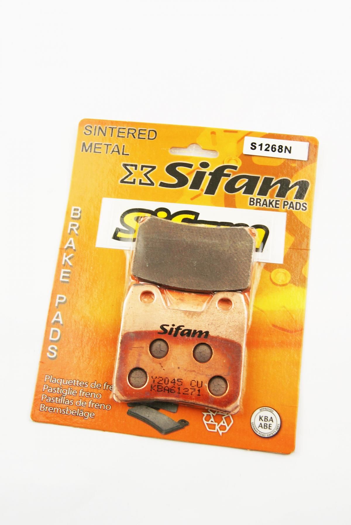 BRAKE PADS DISC SINTERED METAL, SIFAM S1268N (EBC FA348HH)