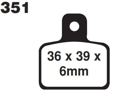 BRAKE PADS STD FA351 EBC, FA351TT, 39-351