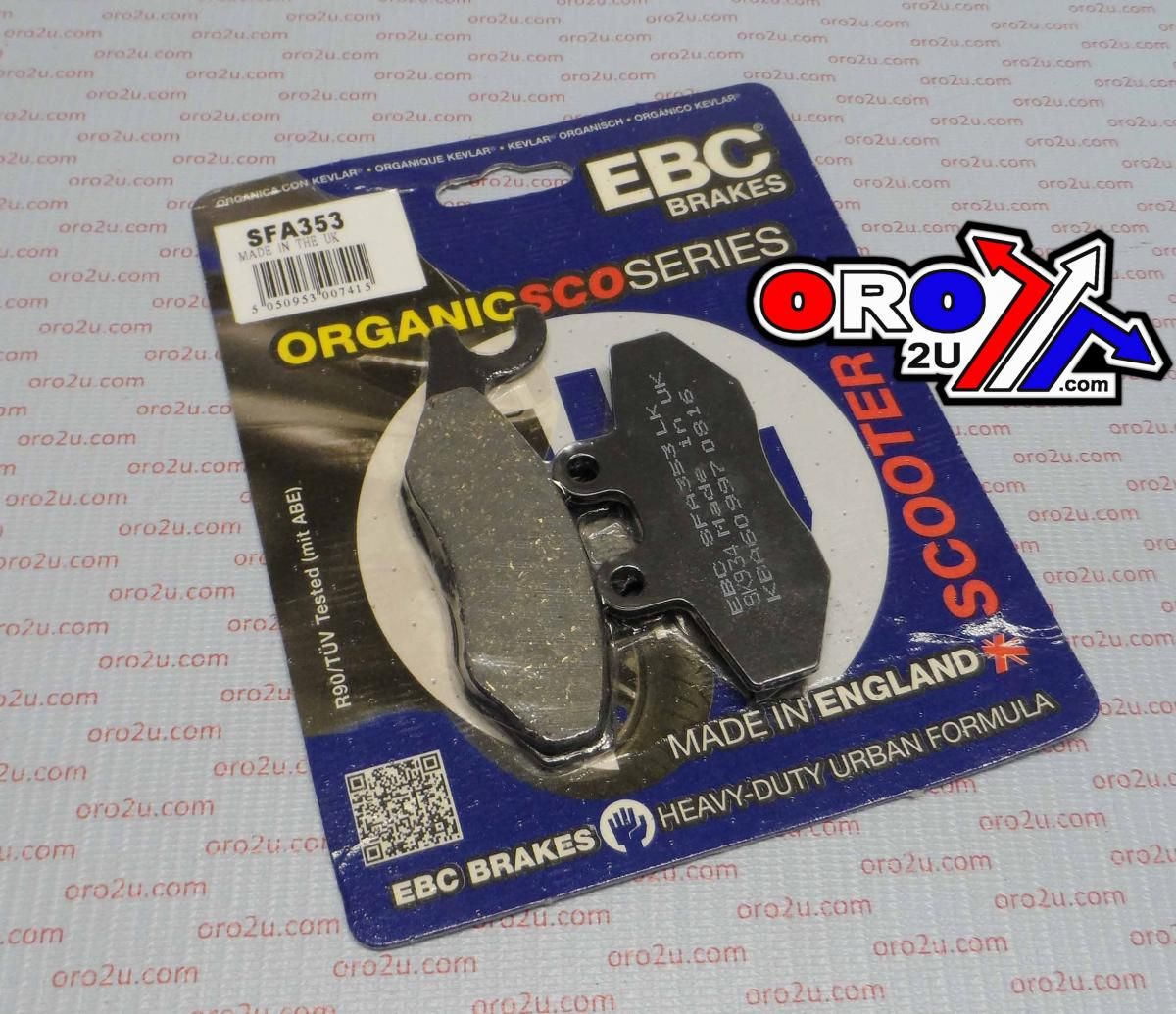 BRAKE PADS STD SCOOTER ORGANIC, EBC SFA353 - Image 2