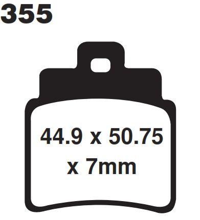 BRAKE PADS SET 4 FA355/4 EBC, EBC REAR BRAKE PADS