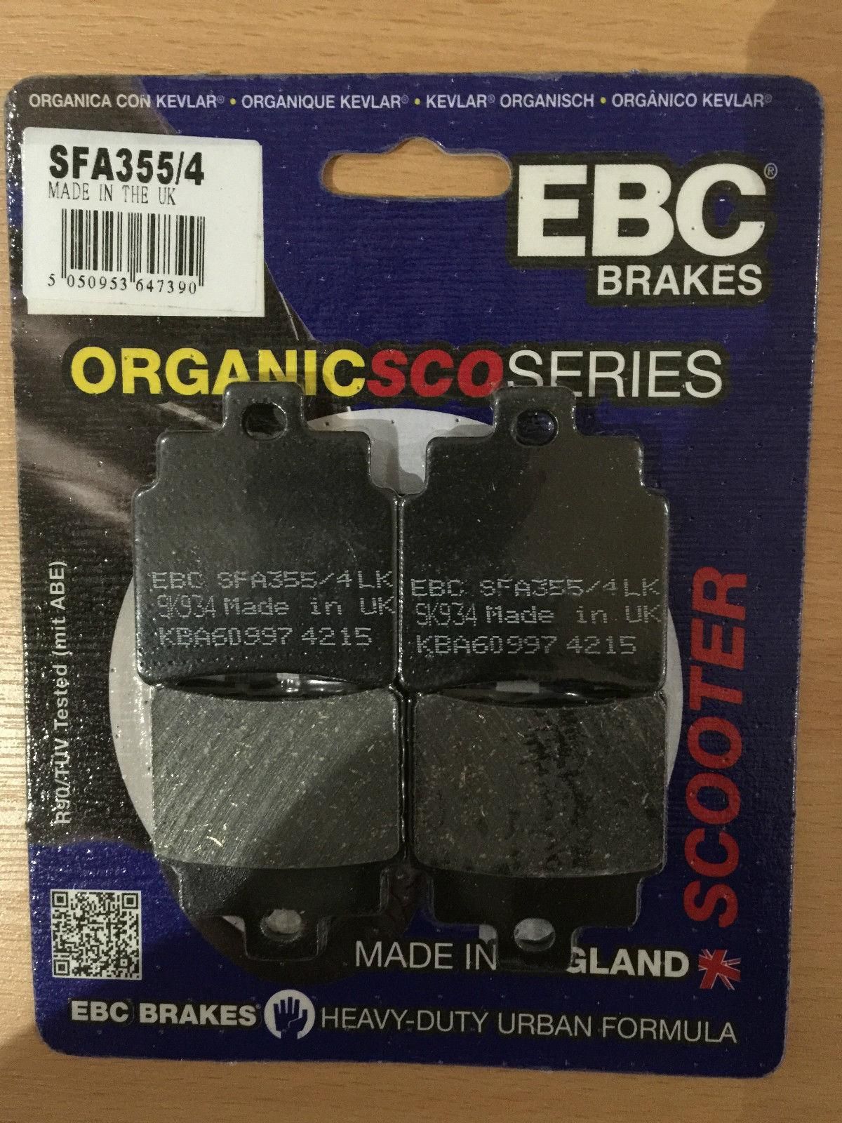 BRAKE PADS SET 4 FA355/4 EBC, EBC REAR BRAKE PADS - Image 3