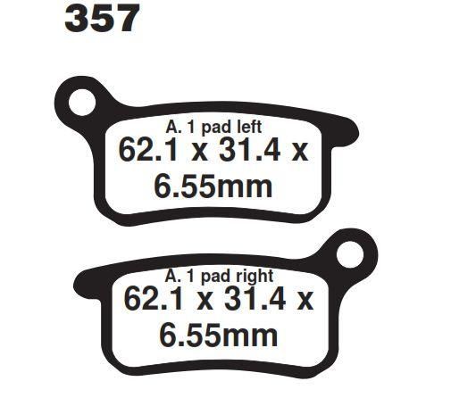 BRAKE PADS STD MOTO-MASTER, SEMI-METALLIC STD 094611 - Image 3