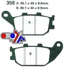BRAKE PADS STD SCOOTER ORGANIC, EBC SFA358, KEVLAR BACK