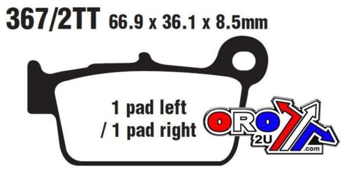 BRAKE PADS FA367/2TT EBC, EBC FA367/2TT