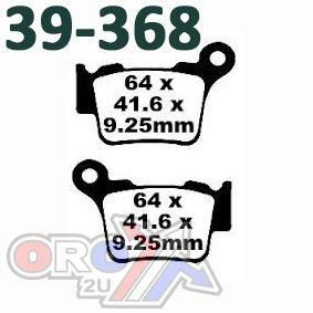 BRAKE PADS SINTERED NITRO, MOTO-MASTER 094421, 39-368