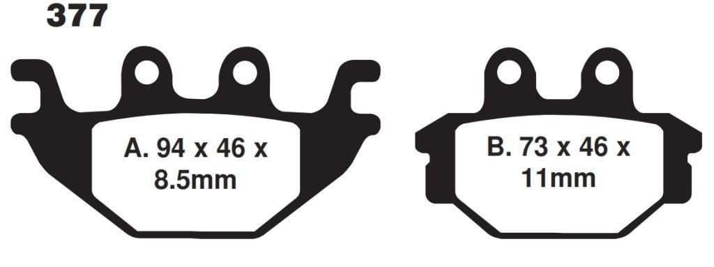 BRAKE PADS SINTERED NITRO, MOTO-MASTER 098321, 39-377 - Image 3