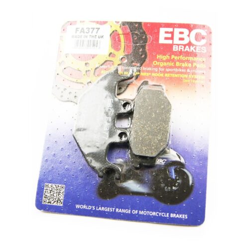 BRAKE PADS STD KEVLAR ORGANIC, FA377 EBC, BLACK SEMI-METAL