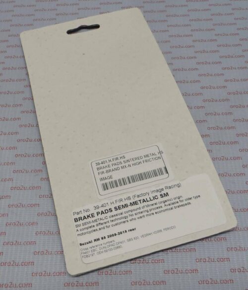 BRAKE PADS SINTERED METAL HS, MX-N HIGH FRICTION, 39-401.H.ORO, DB2540-N