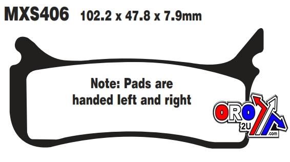 BRAKE PADS SINTERED METAL, EBC MXS406, KTM HUSABERG - Image 3