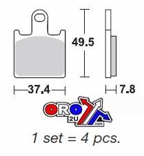 BRAKE PADS SINTERED METAL 4pcs, EBC FA417/4HH (VD444)