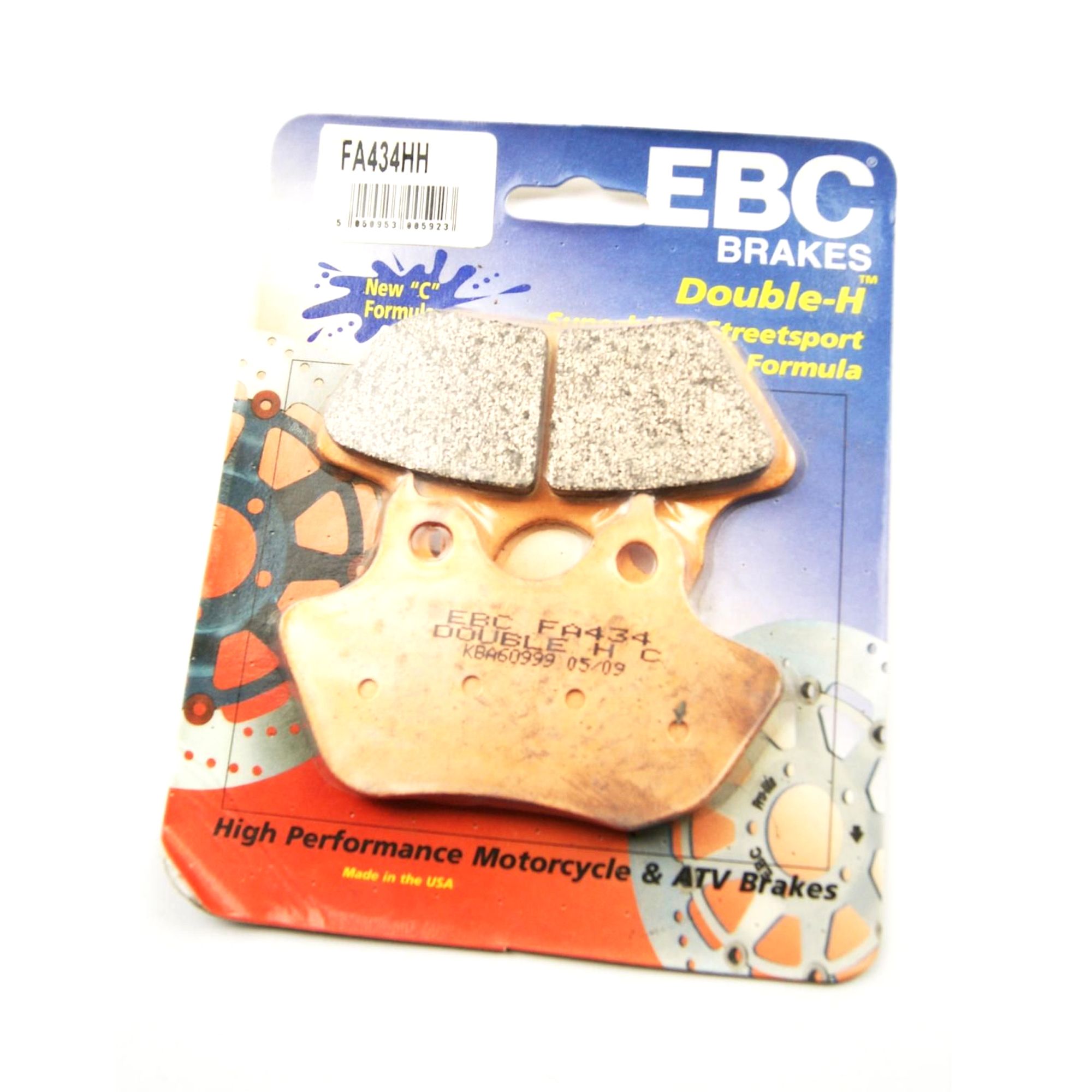 BRAKE PADS SINTERED METAL, EBC FA434HH HARLEY DAVIDSON