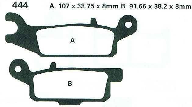 BRAKE PADS DISC MOTO-MASTER, SEMI-METALLIC STD 095911 - Image 2