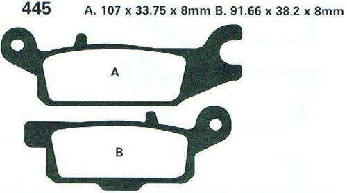 BRAKE PADS SINTERED METAL, EBC FA445R