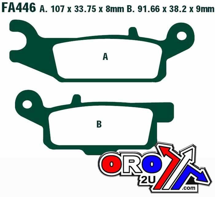BRAKE PADS SINTERED METAL, EBC FA446R - Image 2