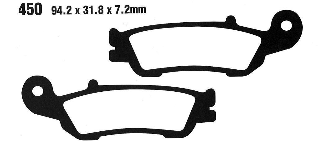 BRAKE PADS STD MOTO-MASTER, SEMI-METALLIC STD 094911 - Image 2