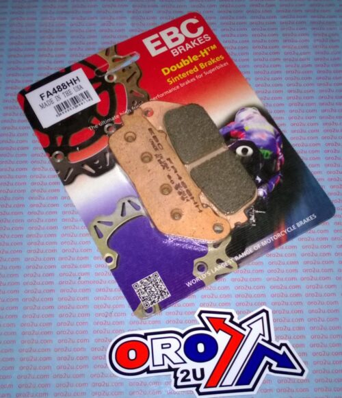 BRAKE PADS SINTERED METAL, EBC FA488HH GOLD, 39-488