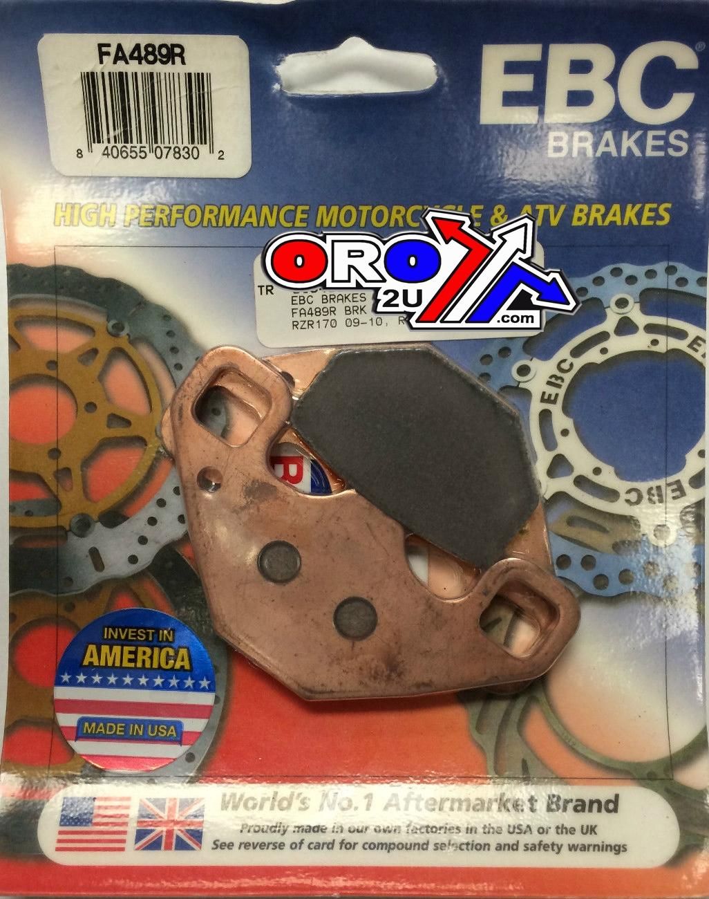 BRAKE PADS SINTERED FA489R EBC 39-489 - Image 2